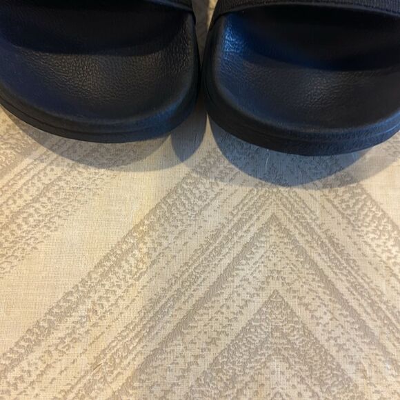 Adidas Men's Black & White Adilette Shower Slides - Picture 5 of 7
